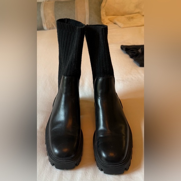 Zara lug sole sock boots, size 38 - Picture 1 of 5
